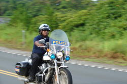 パラオ警察の白バイ
